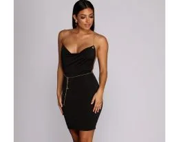 Windsor. Gilded In Gold Chain Dress -Formal Dresses Online Shop 05103 0257 2