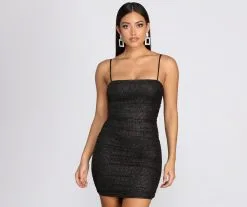 Windsor. Gorgeous In Glitter Mini Dress -Formal Dresses Online Shop 05103 0489 1