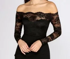 Windsor. Lovely Look Lace Off Shoulder Mini Dress -Formal Dresses Online Shop 05103 0738 4