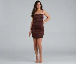 Windsor. Major Lace Appeal Ruched Satin Mini Dress -Formal Dresses Online Shop 05103 0783 1 5303495f 4d62 468b 8c0b 0221c8f9d23a