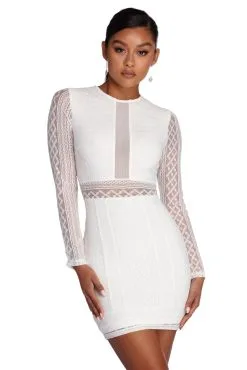 Windsor. Dream Of Lace Mini Dress