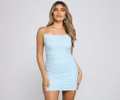 Windsor. Daring Beauty Ruched Mini Dress