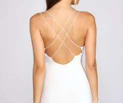 Windsor. Sassy Straps Sleeveless Mini Dress -Formal Dresses Online Shop 05103 3827 4