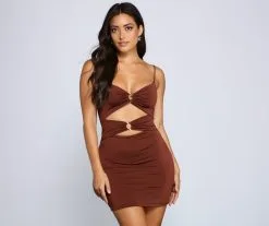 Windsor. Bold Stunner Cutout Mini Dress