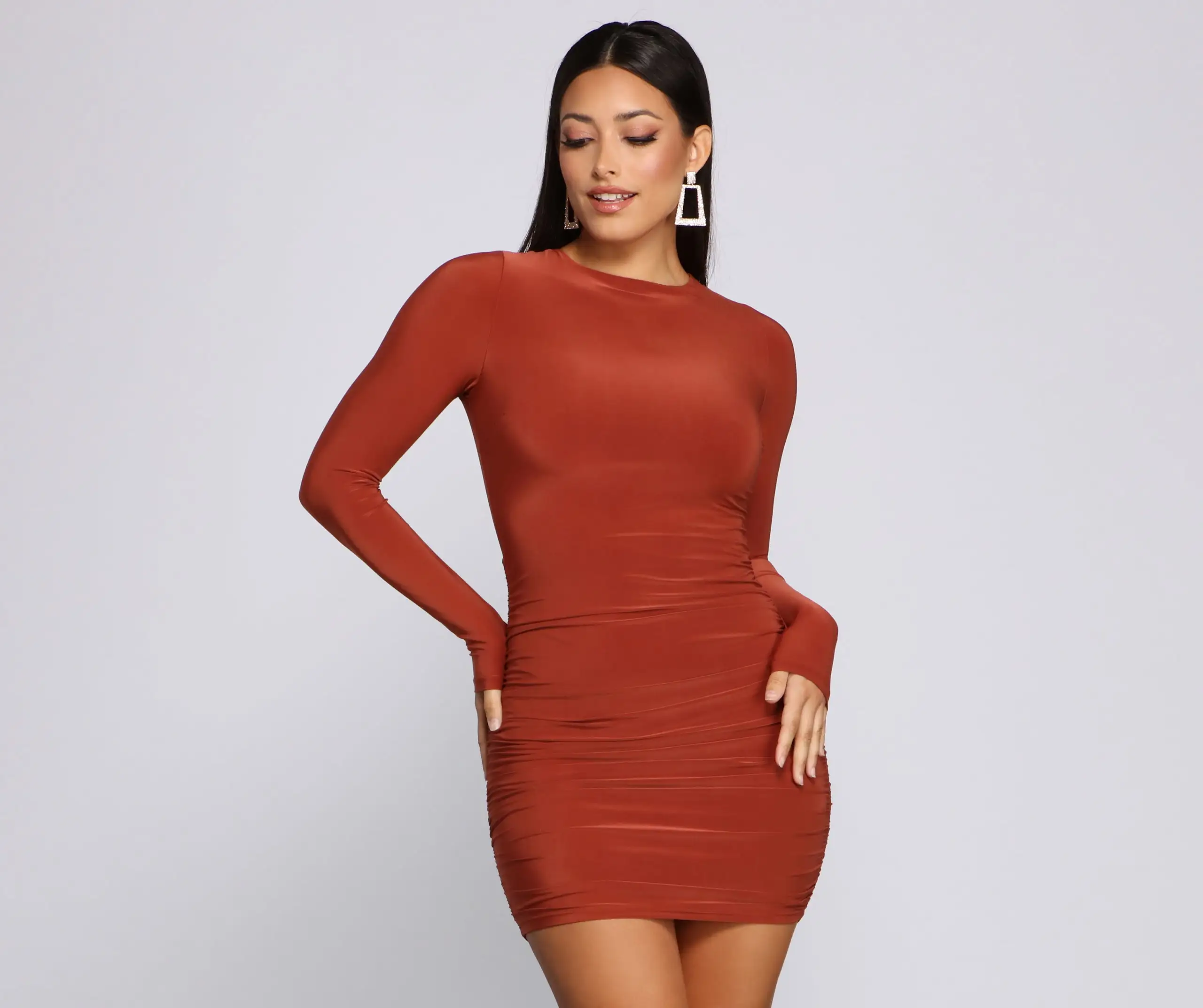 Windsor. Sultry Lace-Up Back Bodycon Dress 3 Windsor. Sultry Lace-Up Back Bodycon Dress