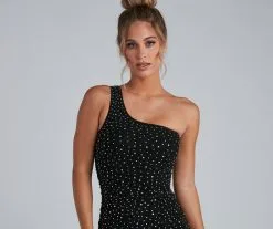 Windsor. Sparkle And Rhine Mesh Mini Dress -Formal Dresses Online Shop 05103 4127 4