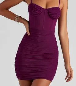 Windsor. Mesh It Up Sweetheart Corset Mini Dress -Formal Dresses Online Shop 05103 4439 4