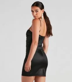 Windsor. Hey Gorgeous Satin Wrap Mini Dress 7 Windsor. Hey Gorgeous Satin Wrap Mini Dress -Formal Dresses Online Shop 05103 4505 2