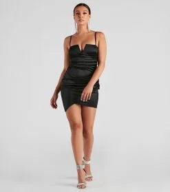 Windsor. Hey Gorgeous Satin Wrap Mini Dress 8 Windsor. Hey Gorgeous Satin Wrap Mini Dress -Formal Dresses Online Shop 05103 4505 3