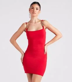 Windsor. Totally Your Vibe Chain Strap Mini Dress -Formal Dresses Online Shop 05103 4833 1