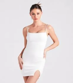 Windsor. Flawless Glam Rhinestone Strap Mini Dress