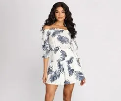 Windsor. Botanical Beauty Off Shoulder Tunic
