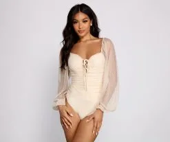 Windsor. Pretty And Poised Polka Dot Bodysuit -Formal Dresses Online Shop 06001 3114 5 b263823b 1447 4e30 b5f3 6072d3bf466f