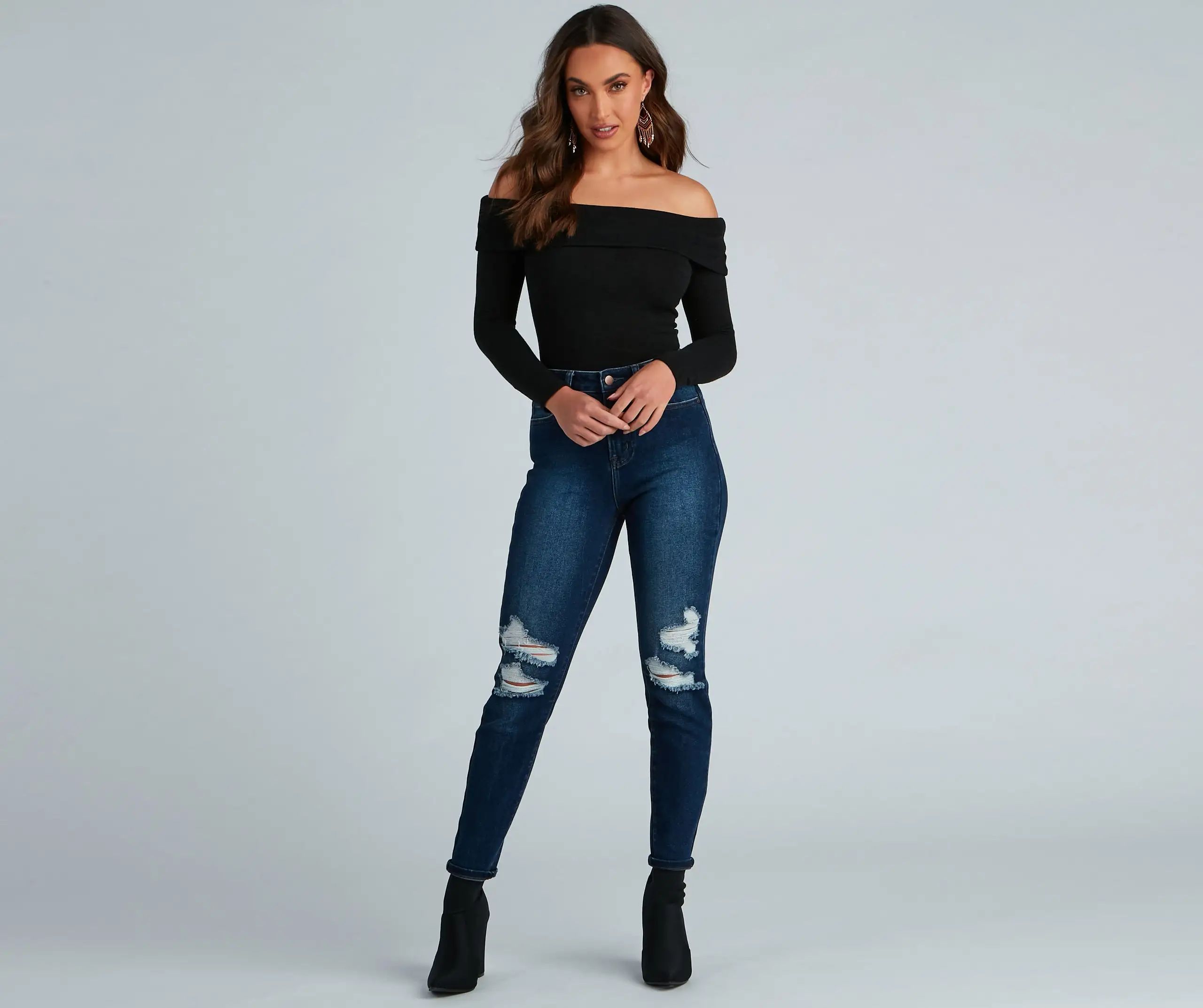 Windsor. Cozy Knit Off-The-Shoulder Top 6 Windsor. Cozy Knit Off-The-Shoulder Top - Image 4