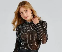 Windsor. Bling The Glamour Mesh Bodysuit -Formal Dresses Online Shop 06001 3710 4 46a02767 8218 4947 af78 1ca5d593dc27