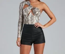 Windsor. Snake It Under Bust Cutout Bodysuit -Formal Dresses Online Shop 06001 3932 3 97bb37cc 1031 4b06 82d5 b31e54bcf939