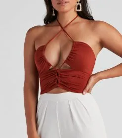 Windsor. Strings Attached Halter Crop Top -Formal Dresses Online Shop 06001 4253 4 20