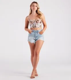 Windsor. So Beachy Tropical Print Cropped Bustier 8 Windsor. So Beachy Tropical Print Cropped Bustier -Formal Dresses Online Shop 06001 4829 3