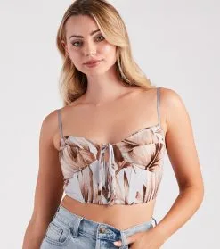 Windsor. So Beachy Tropical Print Cropped Bustier 9 Windsor. So Beachy Tropical Print Cropped Bustier -Formal Dresses Online Shop 06001 4829 4