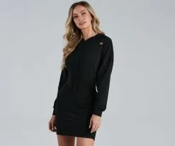 Windsor. That Edgy Look Slash Corset Hoodie Tunic