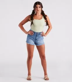 Windsor. Casual Vibes Sleeveless Scoop Neck Bodysuit -Formal Dresses Online Shop 06002 1551 3