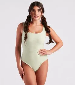 Windsor. Casual Vibes Sleeveless Scoop Neck Bodysuit -Formal Dresses Online Shop 06002 1551 5