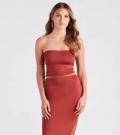 Windsor. Smooth Silhouette Crop Tube Top 32 Windsor. Smooth Silhouette Crop Tube Top -Formal Dresses Online Shop 06002 1618 1