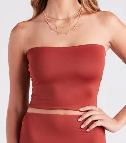 Windsor. Smooth Silhouette Crop Tube Top 35 Windsor. Smooth Silhouette Crop Tube Top -Formal Dresses Online Shop 06002 1618 4