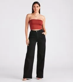 Windsor. Smooth Silhouette Crop Tube Top 37 Windsor. Smooth Silhouette Crop Tube Top -Formal Dresses Online Shop 06002 1618 6