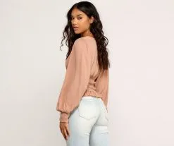 Windsor. Vacay Now Smocked Waist Blouse -Formal Dresses Online Shop 06003 0293 4 fc483083 5cdc 4b06 b326 c5c244845564