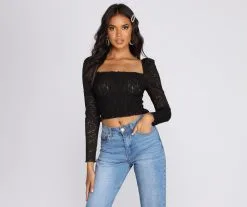 Windsor. Pretty And Smocked Lace Top -Formal Dresses Online Shop 06003 0305 1