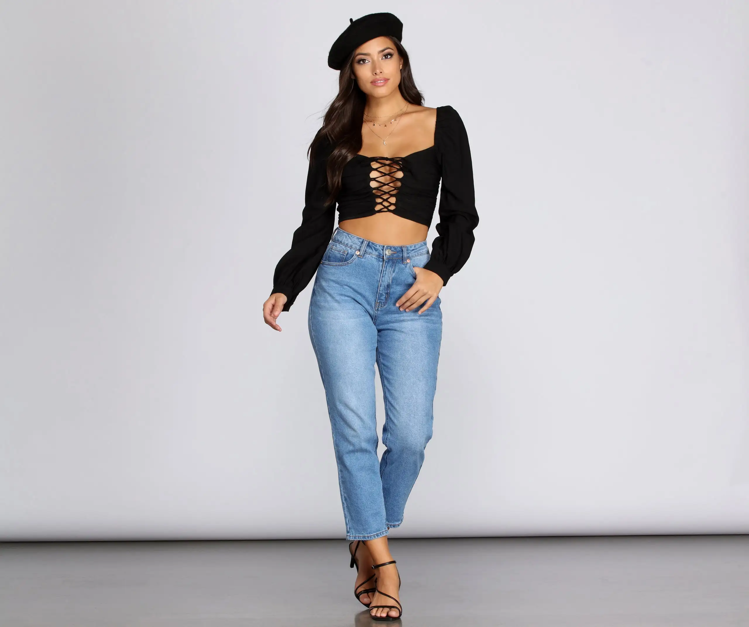 Windsor. Ooh La Lace Up Crop Top 5 Windsor. Ooh La Lace Up Crop Top - Image 3