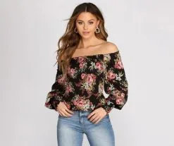 Windsor. Floral Focus Off The Shoulder Top