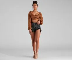 Windsor. Sweet And Flirty Satin Crop Top 43 Windsor. Sweet And Flirty Satin Crop Top -Formal Dresses Online Shop 06003 1553 3 33fbf1e3 0c62 46fe a02a 12848670b851