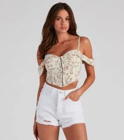 Windsor. In Season Floral Off-The-Shoulder Bustier