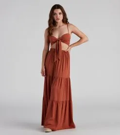 Windsor. Let's Get Together Tie-Front Crop Top