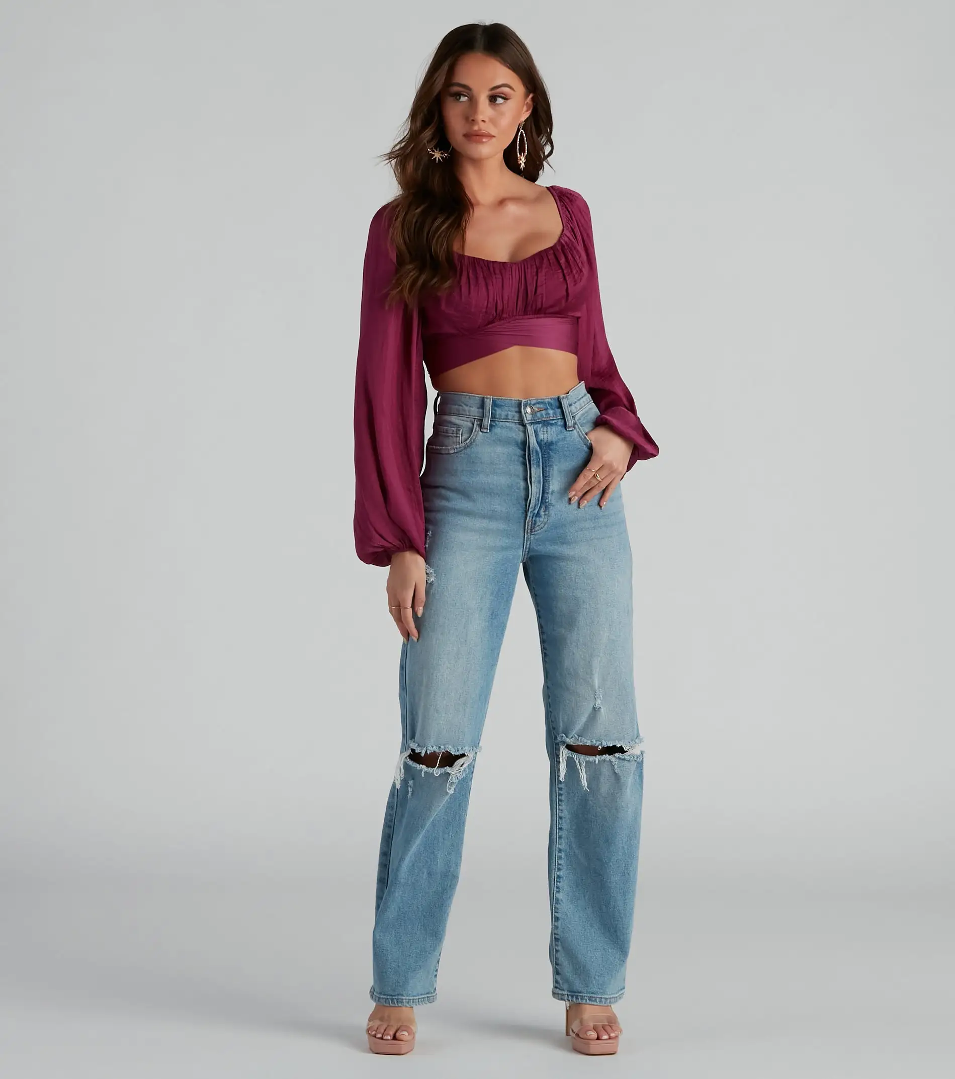 Windsor. Sweet And Flirty Satin Crop Top 22 Windsor. Sweet And Flirty Satin Crop Top - Image 20