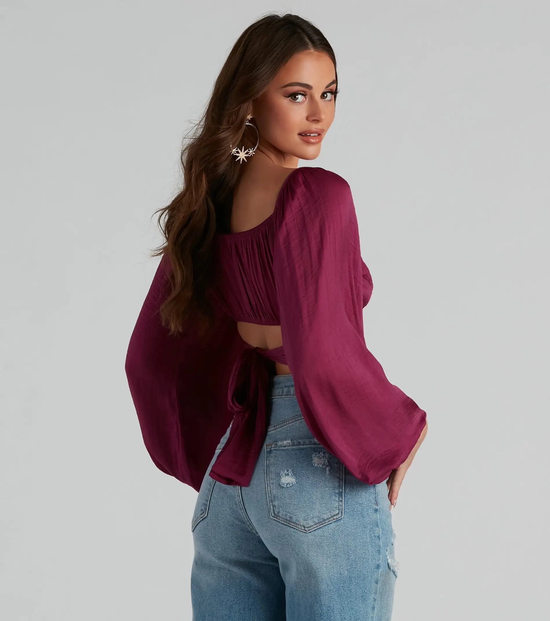 Windsor. Sweet And Flirty Satin Crop Top 24 Windsor. Sweet And Flirty Satin Crop Top - Image 22