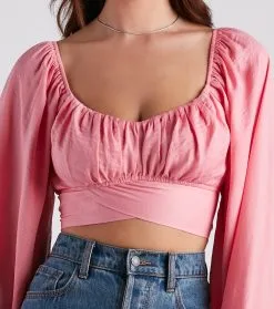 Windsor. Sweet And Flirty Satin Crop Top 61 Windsor. Sweet And Flirty Satin Crop Top -Formal Dresses Online Shop 06003 2068 4