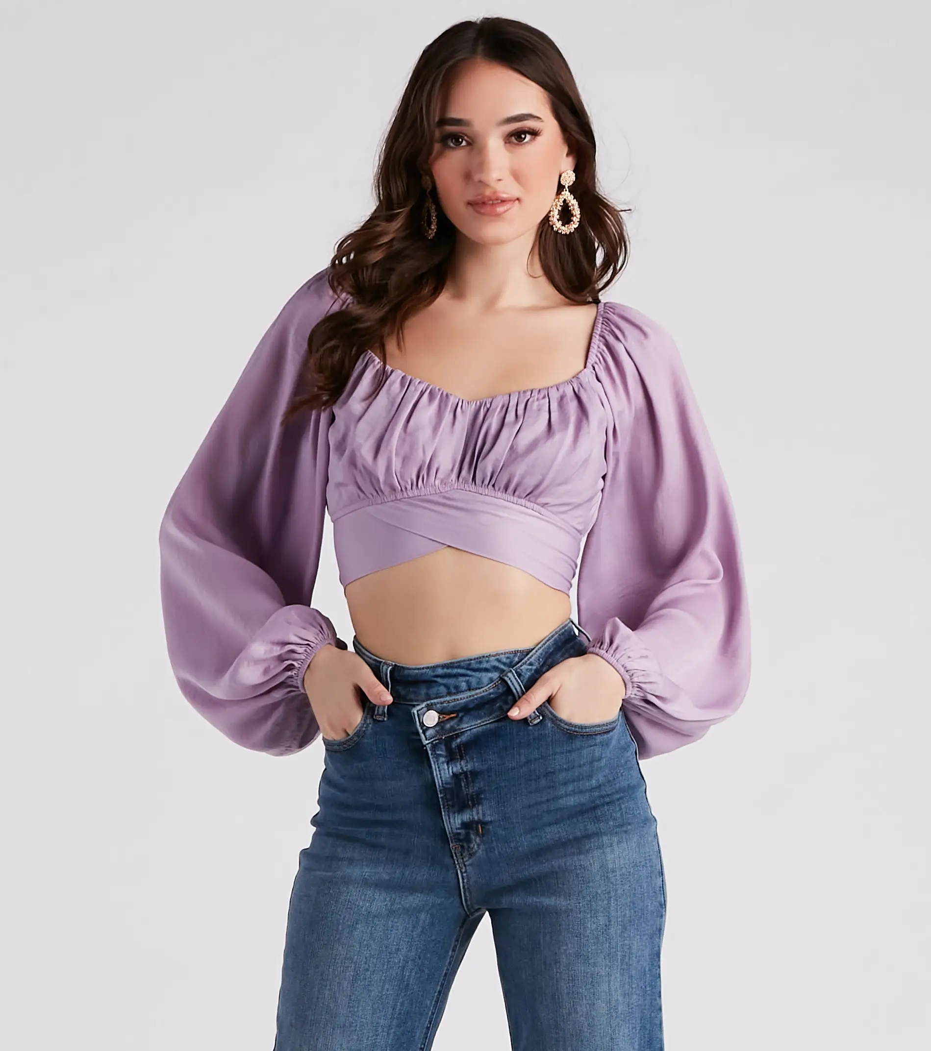 Windsor. Sweet And Flirty Satin Crop Top 33 Windsor. Sweet And Flirty Satin Crop Top - Image 31