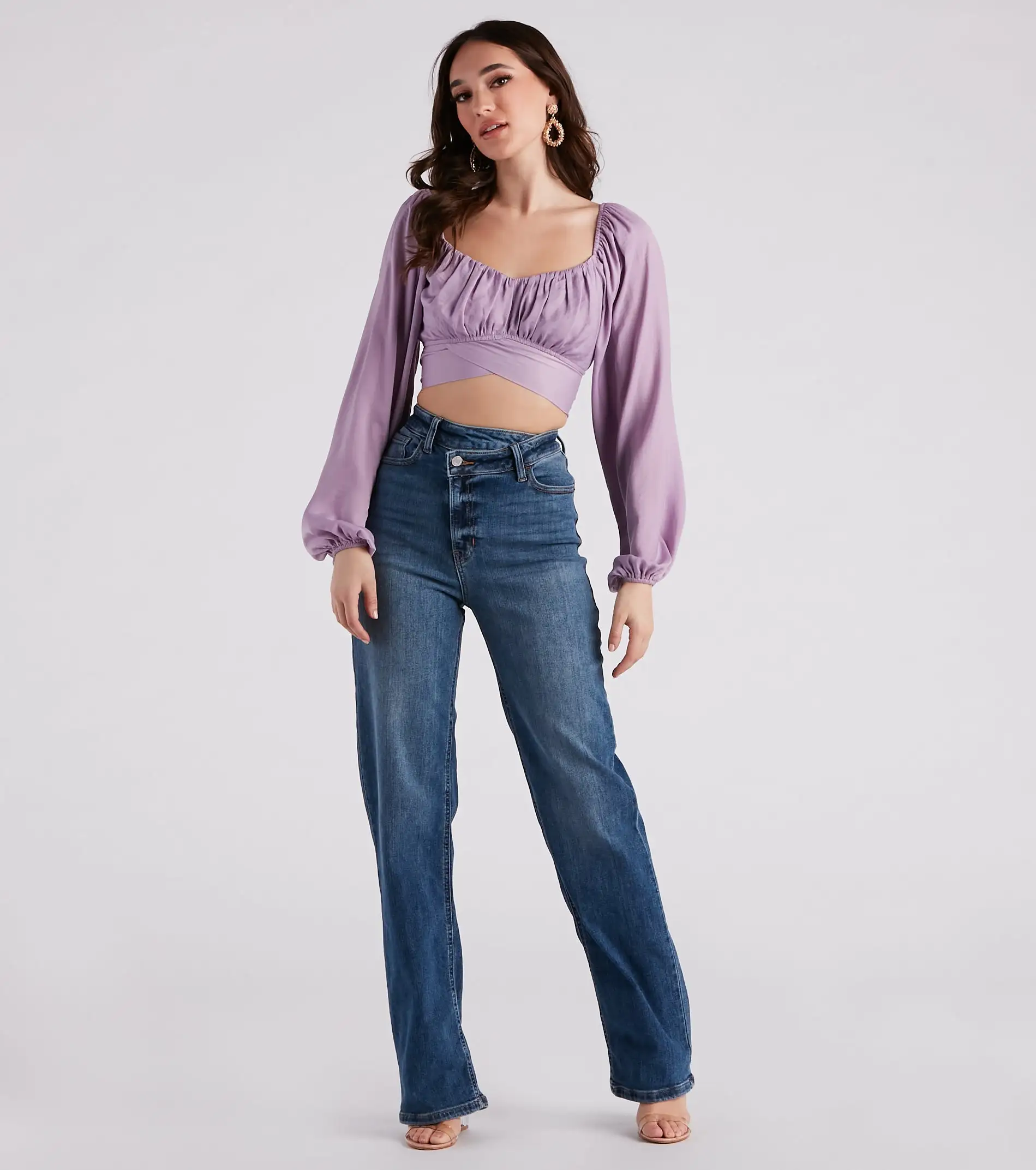 Windsor. Sweet And Flirty Satin Crop Top 35 Windsor. Sweet And Flirty Satin Crop Top - Image 33