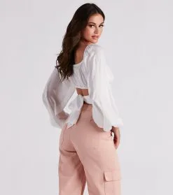 Windsor. Sweet And Flirty Satin Crop Top 63 Windsor. Sweet And Flirty Satin Crop Top -Formal Dresses Online Shop 06003 2103 2