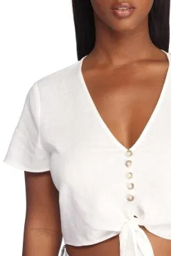 Windsor. They'll Be Linen Up Crop Top -Formal Dresses Online Shop 06003 9848 4 2be79055 4f59 4d94 ac8e 7a0c27cbb1ca