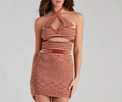 Windsor. Stylish Stunner Striped Halter Short Dress -Formal Dresses Online Shop 06005 1231 5 2294a111 e272 4245 abe3 d2573117bf9c