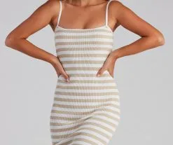 Windsor. Earn Your Stripes Sweater Midi Dress -Formal Dresses Online Shop 06005 1240 4