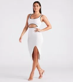 Windsor. Casual Chic Cutout Midi Sweater Dress -Formal Dresses Online Shop 06005 1719 3