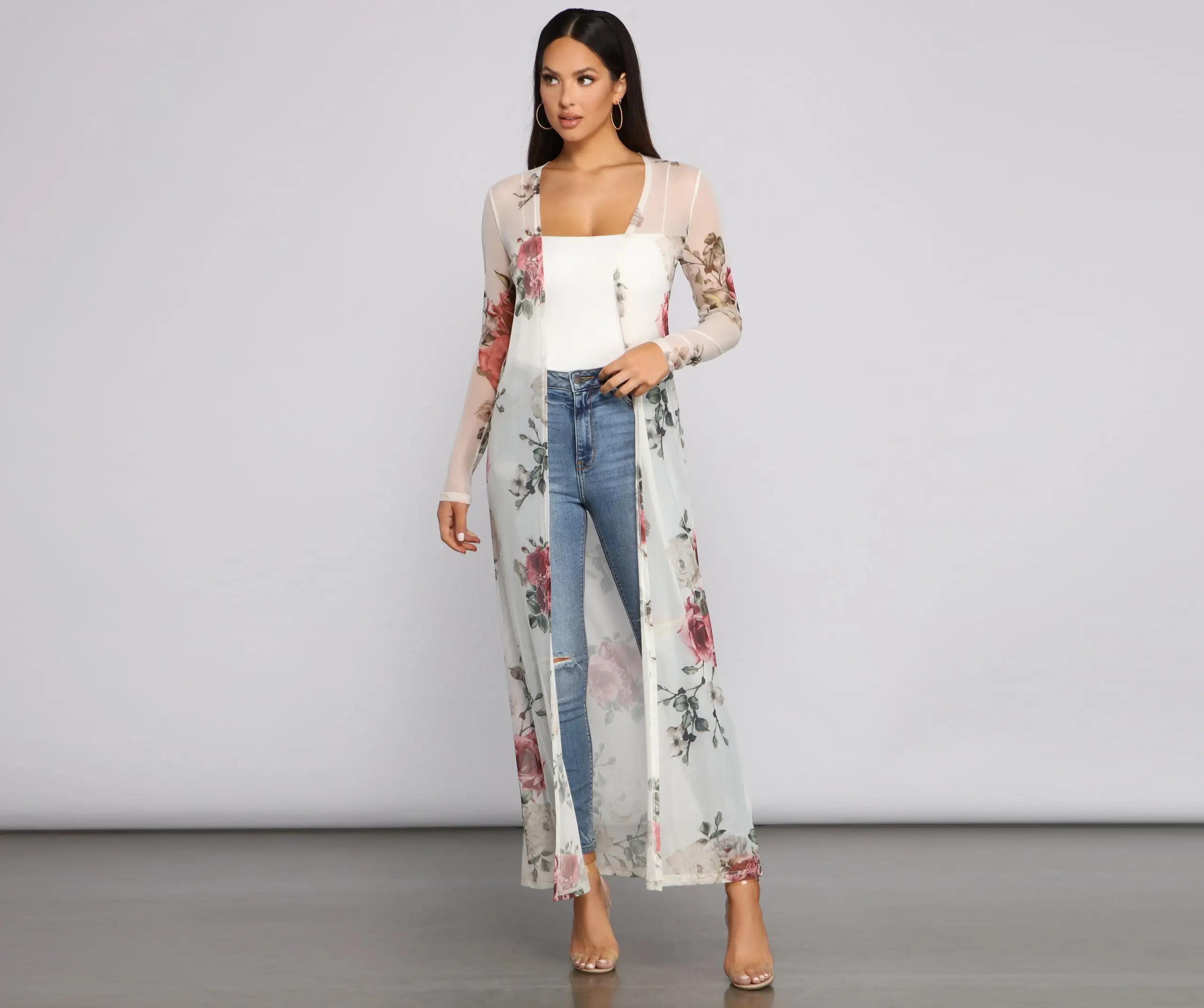 Windsor. Flowy In Floral Mesh Duster 3 Windsor. Flowy In Floral Mesh Duster