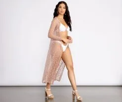 Windsor. Picture Purrfect Leopard Print Mesh Duster