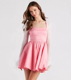 Windsor. Diva Darling Mesh Marabou Bolero -Formal Dresses Online Shop 06202 0392 1