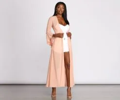 Windsor. Gypsy Queen Chiffon Bell Sleeve Duster